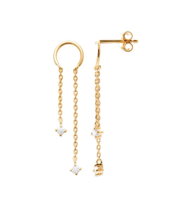 Boucles d'oreilles MUSE plaqué or