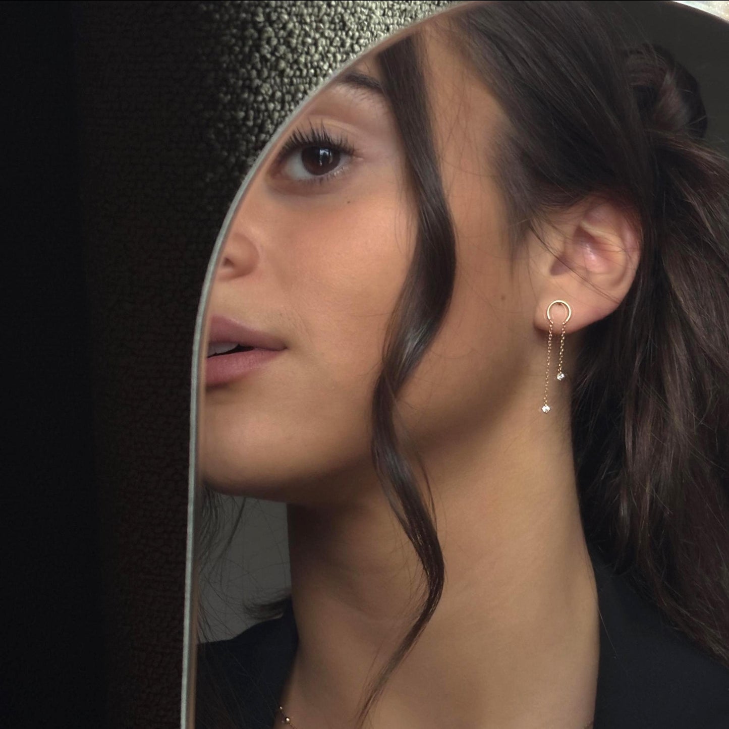 Boucles d'oreilles MUSE plaqué or