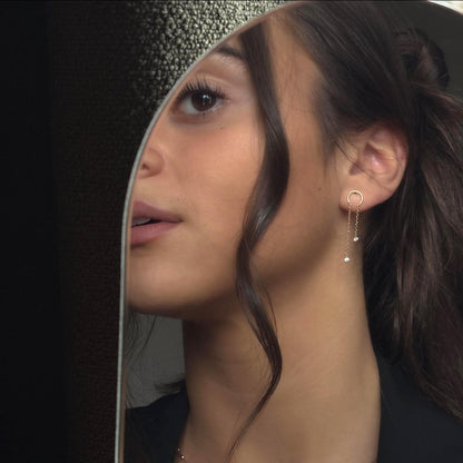 Boucles d'oreilles MUSE plaqué or